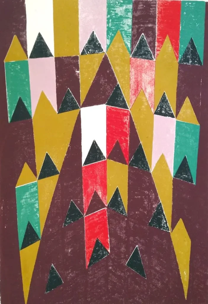 Alfredo Volpi. Ogiva. Serigrafia.
