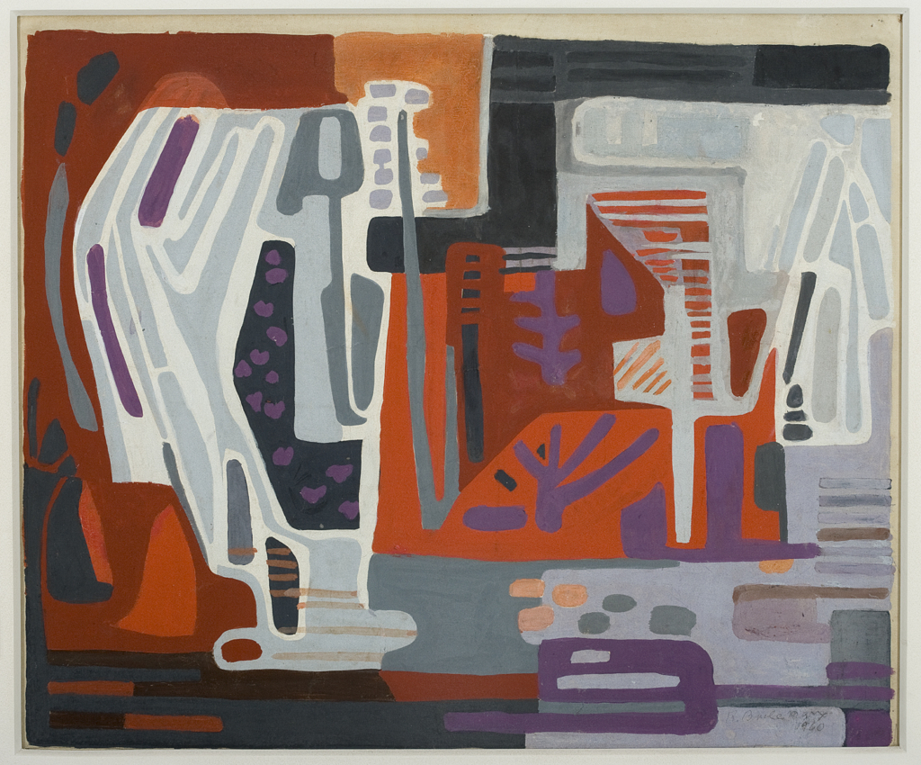 Roberto Burle Marx. Sem título, 1959. Guache sobre cartão.